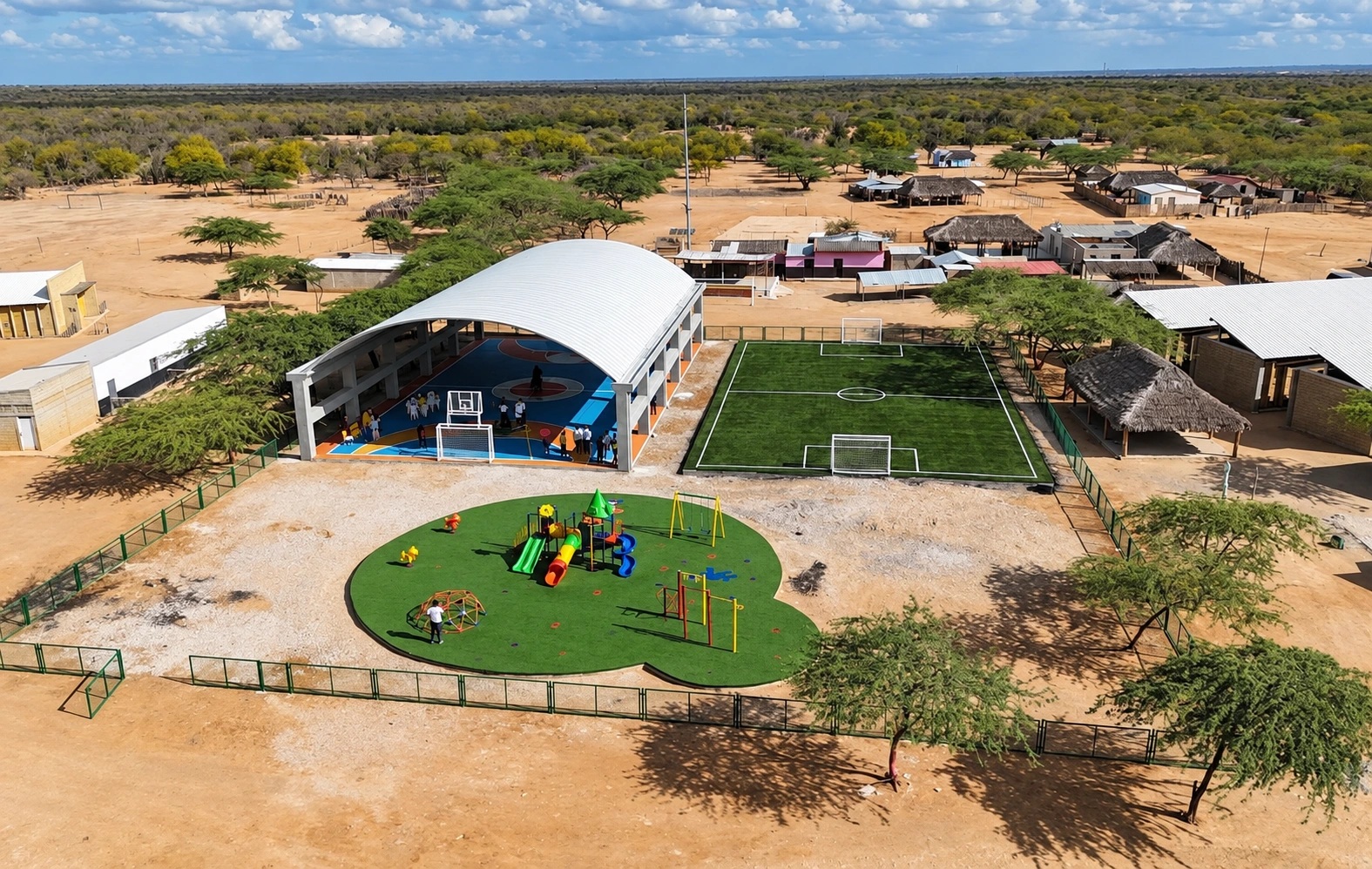Centro Etnoeducativo Nortechón. Fotografías de obra del portafolio