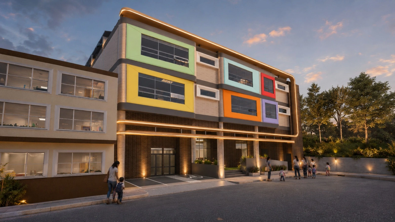 Jardín Social · CDI Villa Luz. Visualización arquitectónica